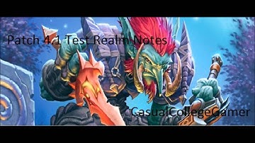 WoW Patch 4.1 Test Realm Notes