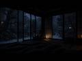 Heavy Rain in a Japanese Night Room (NO ADS) | Dark Screen for Deep Sleep (10 Hours)