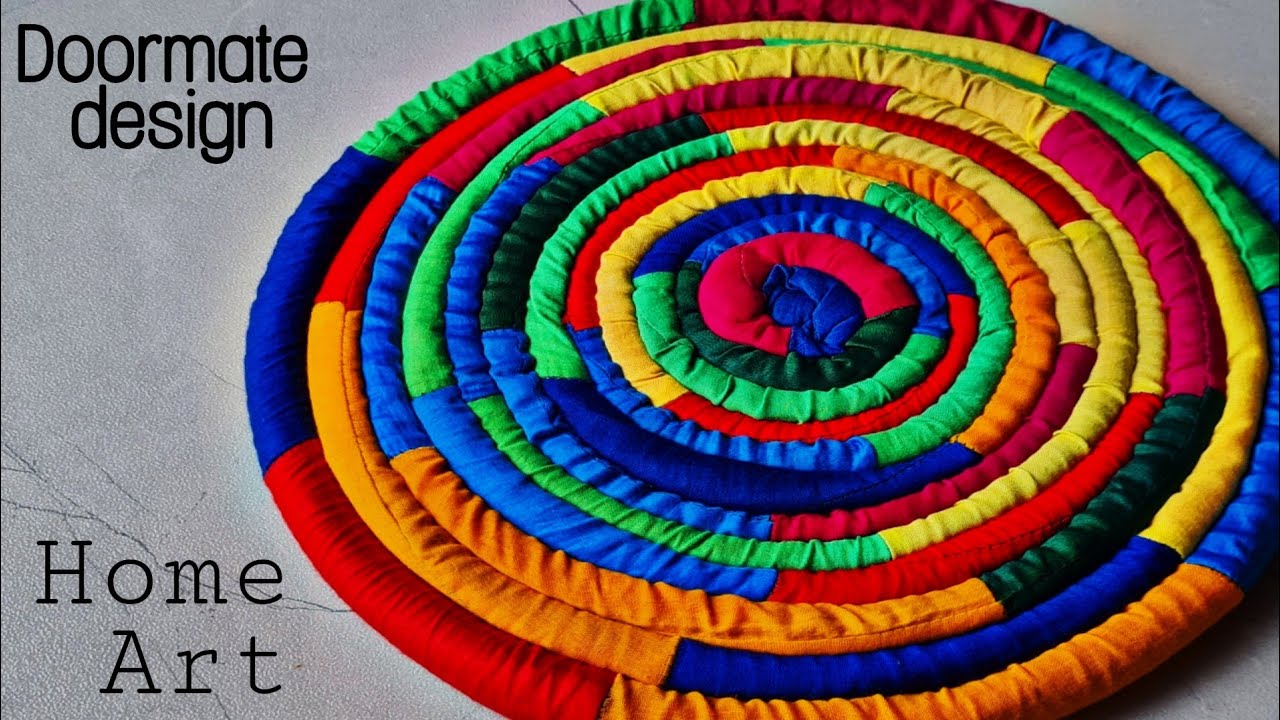 Very beautiful doormat idea/How To Make With old clothes/Paydan design