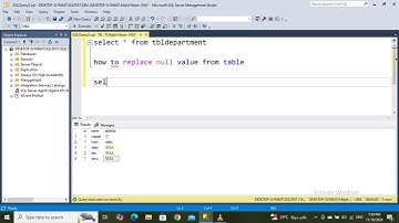 ISNULL function / How to replace null value from table in SQL