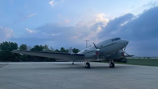 Turboprop DC-3 Taxi and Takeoff