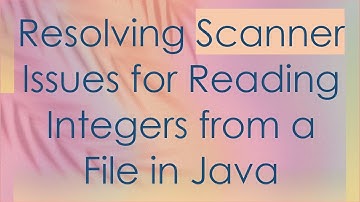 Resolving Scanner Issues for Reading Integers from a File in Java