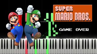 Super Mario Bros. - Game Over Theme Piano Tutorial by Javin Tham