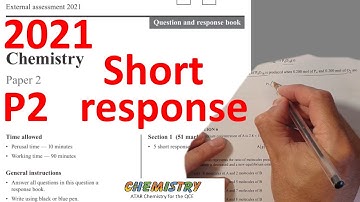 2021 Paper 2 Short response ATAR Chemistry Past Paper EXAM Answers
