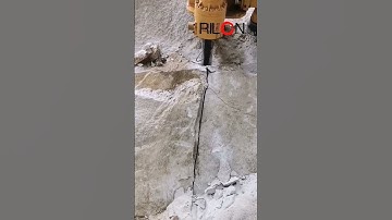 Easily breaks through hard rock #drillandsplitter #drillandsplitting #rocksplitter