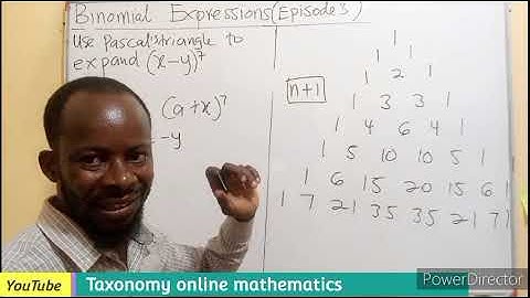 Binomial expansion Using Pascal