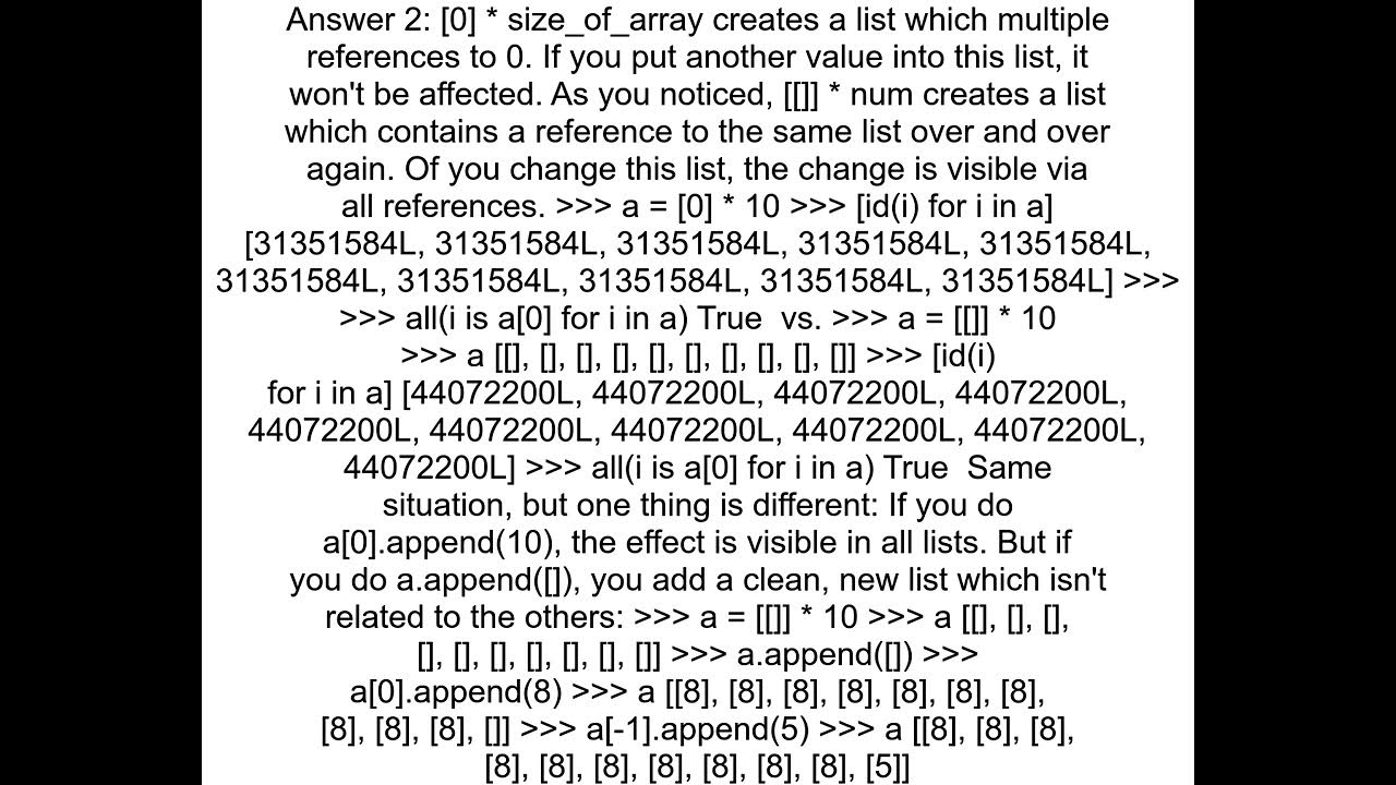 Building a bidimensional array in Python - YouTube