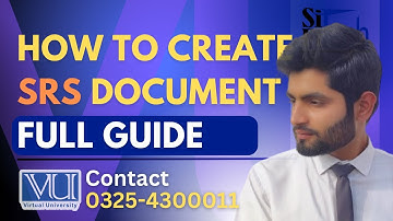 How to creat SRS Document for CS619 #cs619#SRS#assignment