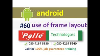 use of frame layout in android