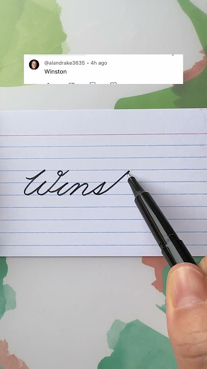 Winston - Learn to Write Your Name in Cursive