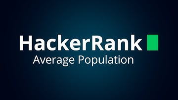 Решение SQL задания "Average Population" на HackerRank.com