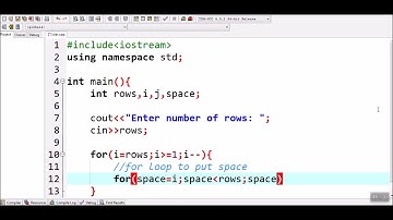 How to print inverted full star pyramid pattern in C++