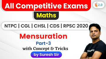 10:00 PM - All Competitive Exams | Maths by Suresh Nigam | Mensuration (Part-3)