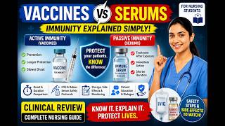 Vaccines vs Serums Explained Active vs Passive Immunity IVIG, Rabies Immunoglobulin & Nursing Guide