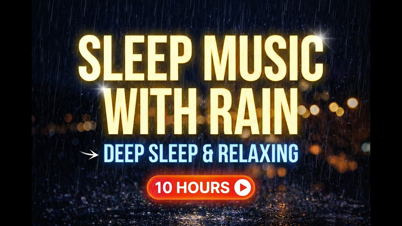 10 hours | The ABSOLUTE BEST Sleep Music for DEEP SLEEP & Insomnia Relief - Gentle Rain 🌧️