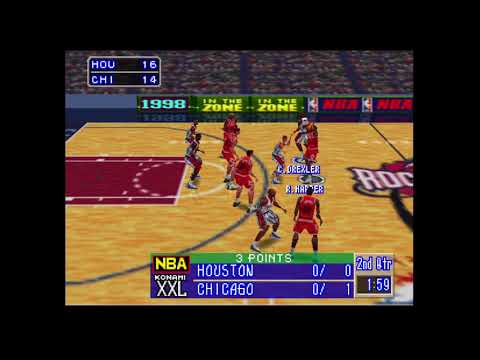 In the Zone 98 N64 Basketball Gameplay - Chicago Bulls @ Houston Rockets
