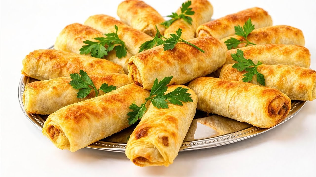 سر البريوات المقرمشة بعجينة سحرية وحشوة الكفتة اللذيذة