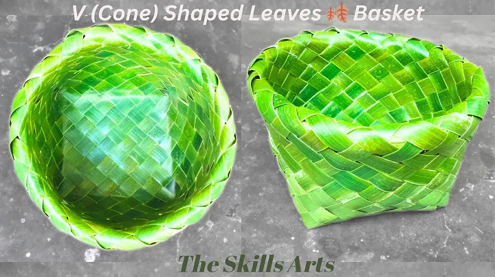 V Shaped Coconut Leaf Basket / Cone Shaped Basket / Make Baskets Using Coconut and Palm Leaves
