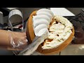 커다란 크림치즈 생크림 와플 - 줄서서 먹는집 - 홍대와플2 / Big waffles with whipped cream  / ワッフル - korean street food