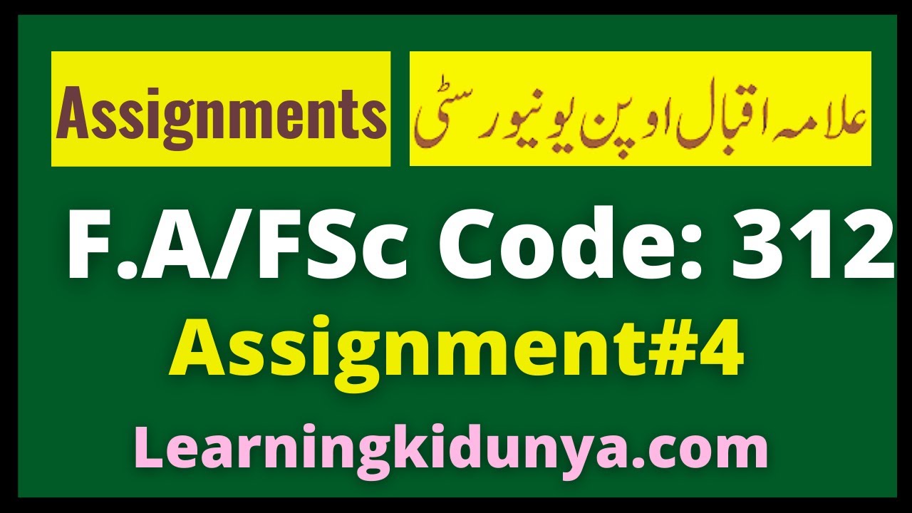 aiou solved assignments code 312 spring 2021 pdf