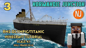 RMS Titanic/Olympic , 4:1 Scale,  Minecraft Tutorial. PART THREE