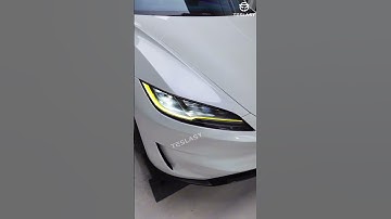 ⚡Tesla Model 3 Highland with GT-Style Yellow DRLs! 🏎️  #tesla