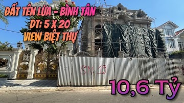Đất View Biệt thự Khu Tên Lửa, Q. Bình Tân | Cách Aeon Mall 100m | DT: 5x20 | Giá: 10,6 Tỷ