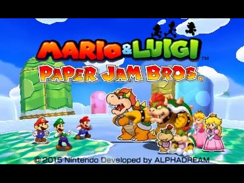 [Mario & Luigi: Paper Jam] Title Screen Footage