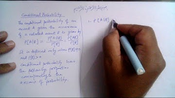 Muhammad Farooq-i-Azam: Conditional Probability and Its Properties
