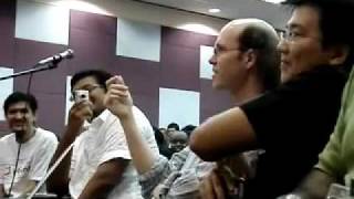 Richard Stallman and Brian Aker at FOSS.my 2009