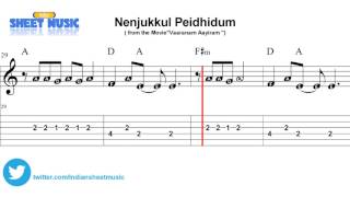 "Nenjukkul Peidhidum" (SPREP & Guitar TAB) from "Varanam Aayiram" chords