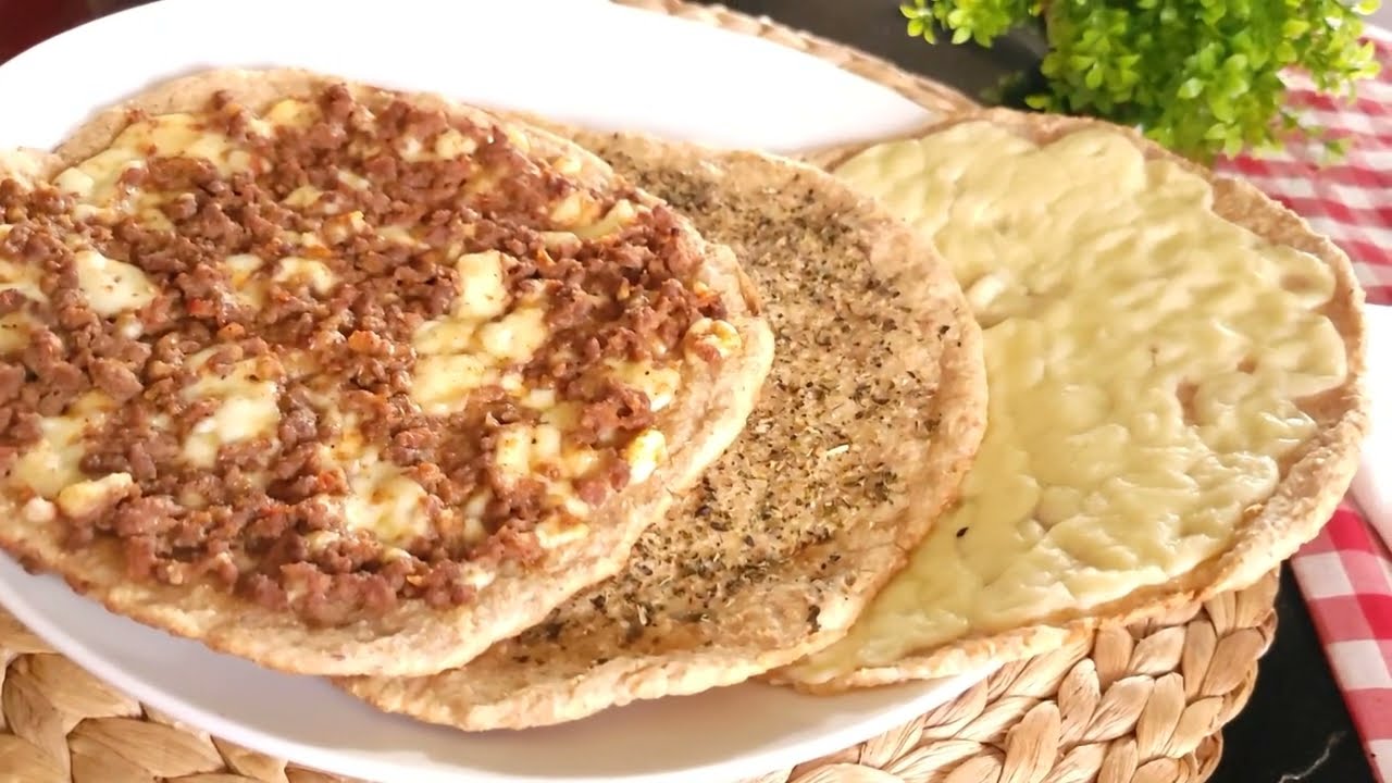 اطيب مناقيش بالجبن والزعتر صحية بدون دقيق ابيض | معجنات دايت