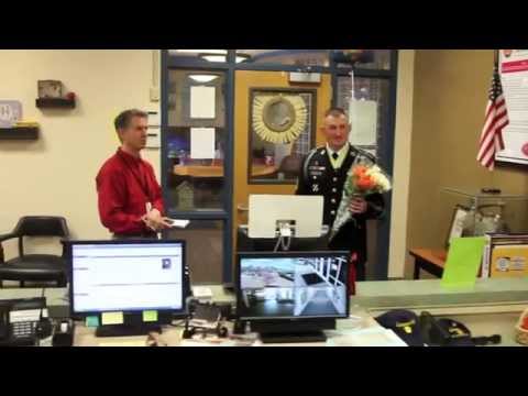 Soldier returns to GEducationia to surprise children at their schools