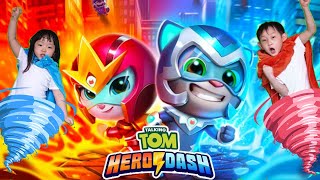 Talking Tom Hero Dash In Real Life - Fight The Raccoons New Game Official Trailer