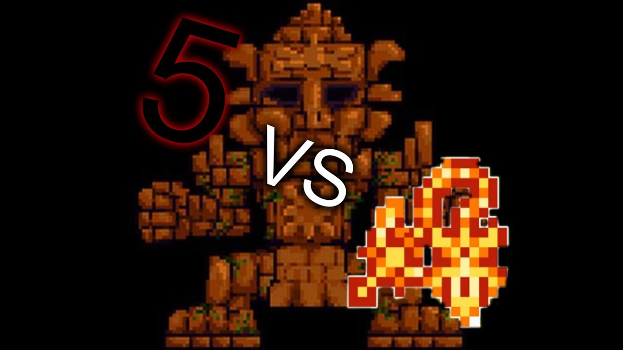 Terraria5 Golems vs 1 Solar Eruption YouTube