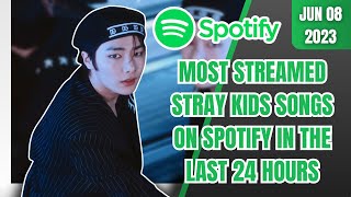 [TOP 30] MOST STREAMED STRAY KIDS SONGS ON SPOTIFY IN THE LAST 24 HOURS | JUNE 08 2023