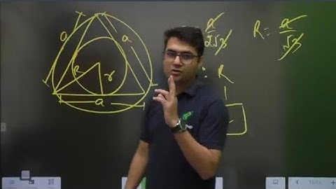 In-radius and Circum-radius of Equilateral Triangle || inradius of equilateral triangle