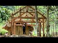 Building Wooden House 2023 - Complete Kitchen Roof Frame - Lý Thị Ca