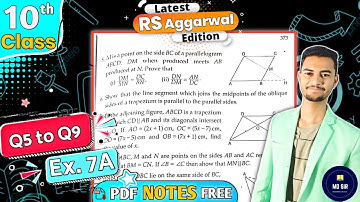Exercise 7A Q5 to Q9 | Rs Aggarwal Class 10 | Triangles | CBSE 2023 - 24 | MD Sir 10