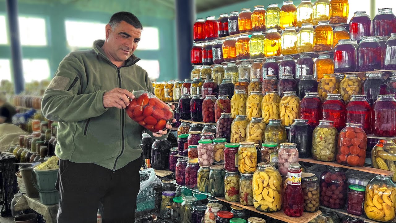 We went to the Bazaar for a Hearty Village Lunch! Barbecue with Vegetables