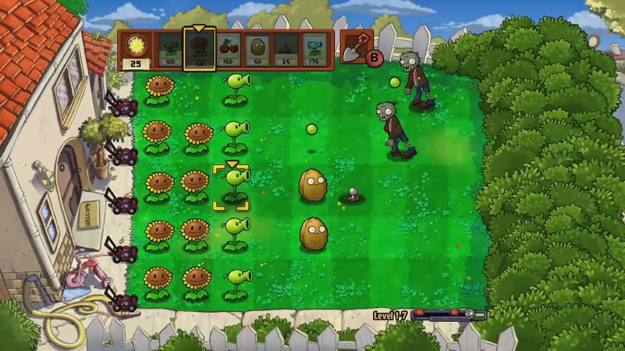 Plants vs. Zombies - Gameplay Walkthrough Part 1 - World 1 (HD) 