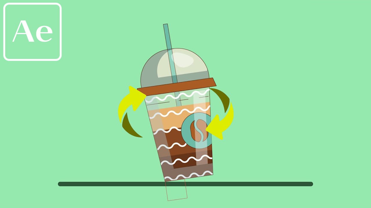 3D回転するボトルアニメーションを制作”CGソフトを使用しない”【AfterEffectsチュートリアル#4】