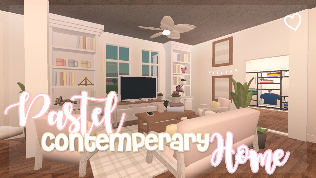 Pastel Contemporary home. ♡ (Bloxburg) 🌼 - YouTube