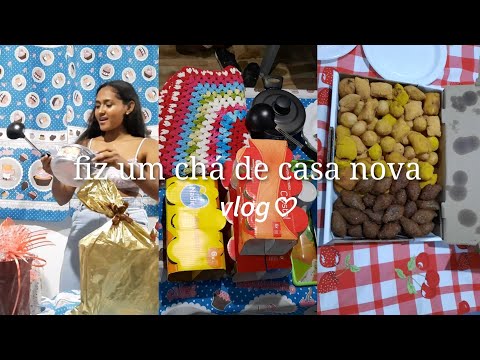 vlog♡ fiz um chá de casa nova | morando sozinha