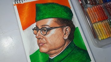 Independence Day Drawing,  Netaji Subhash Chandra Bose Drawin part-2