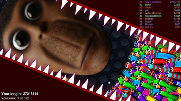 Slither.io A.I Obunga Nextbot Skin Vs Giant Snakes - Epic Skin Slitherio Vip Gameplay - World Record