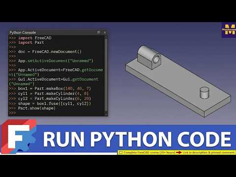Run Part Python Code in FreeCAD | FreeCAD Tutorial | FreeCAD Python | Mechnexus |