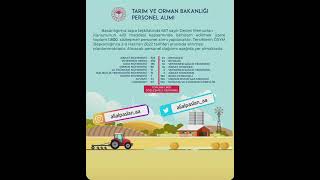 Tarım Ve Orman Bakanlığı 1800 Personel Alımı Yapacaktır.