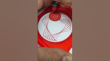 Simple spirograph design drawing video ASMR #shorts #ytshorts #youtubeshorts
