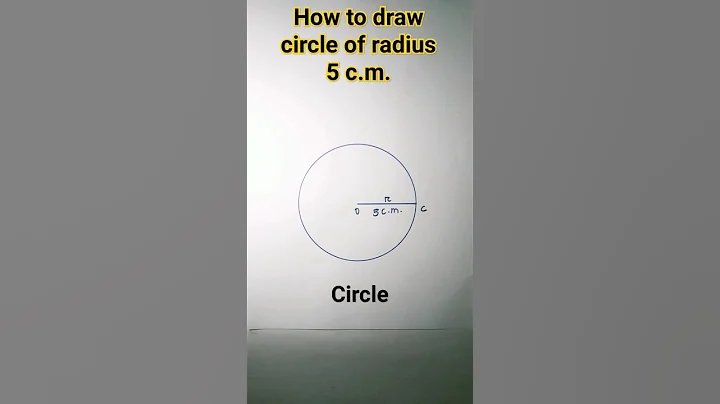 how to draw circle of radius 5 c.m.#shorts#viralshorts#ytshorts#trendingshorts#rb  knowledge explore